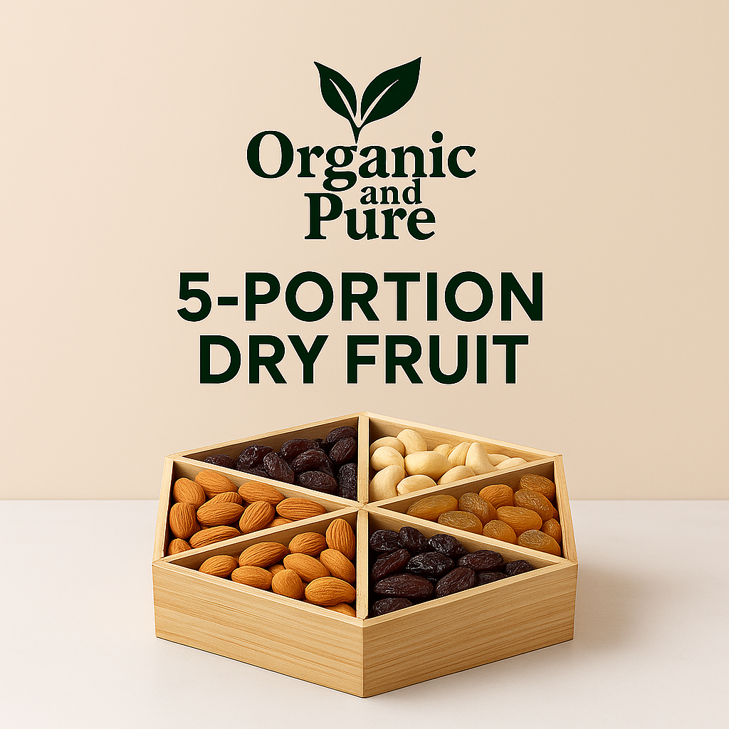 Buy 5-Portion Empty Gift Box for Dry Fruits – Glass & Plastic